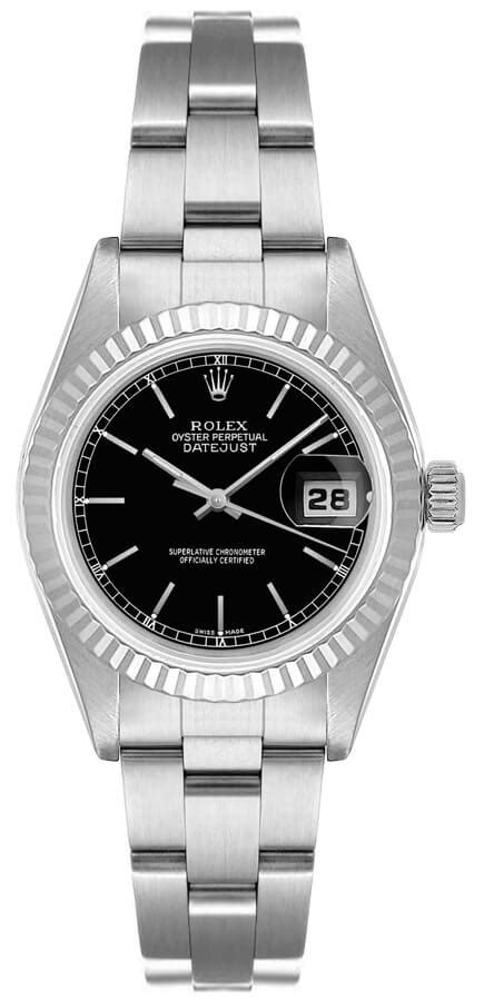 rolex 68274 ghiera brillanti|68274 Rolex Datejust 31 White Gold Fluted Bezel Womens Watch.